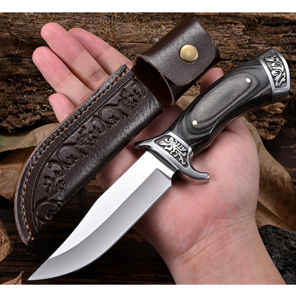 Reljefni nož visoke tvrdoće + prekrasna kožna futrola