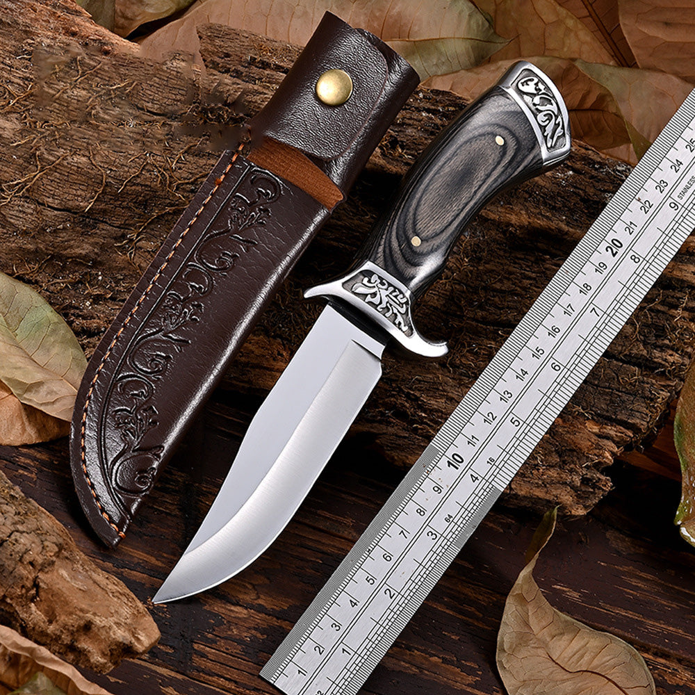 Reljefni nož visoke tvrdoće + prekrasna kožna futrola