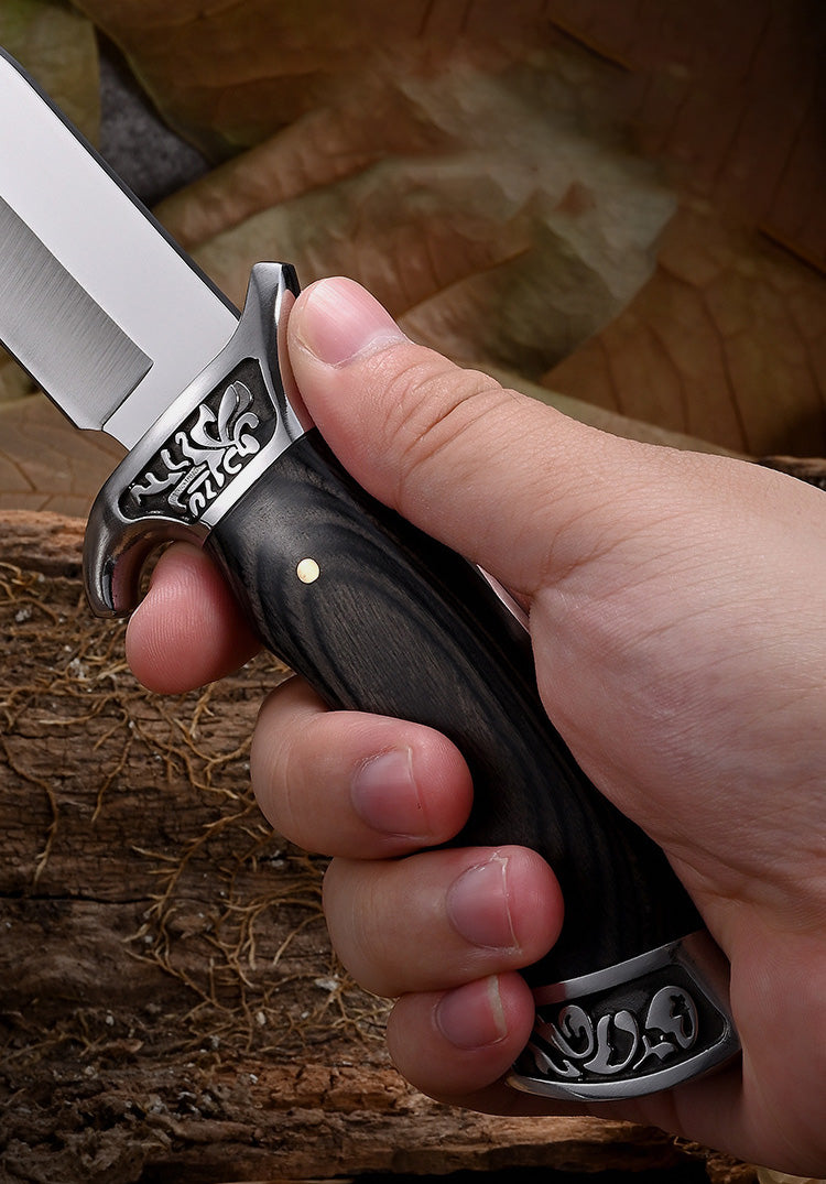 Reljefni nož visoke tvrdoće + prekrasna kožna futrola